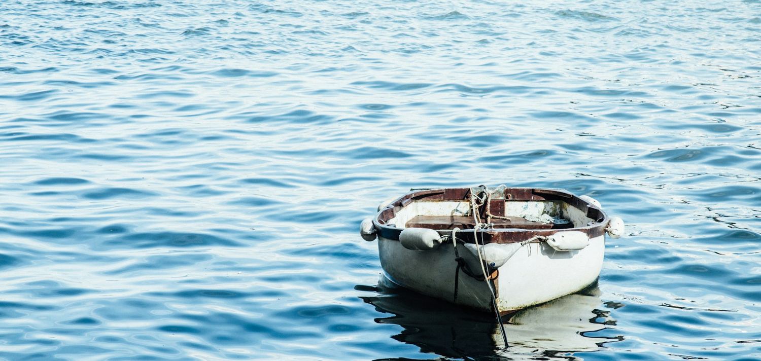 Boat moored on calm tropical water near Cairns